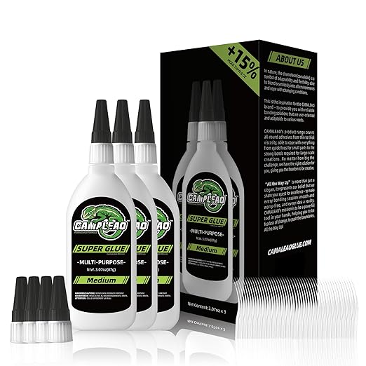 Medium Super CA Glue Kit 9.2 oz, All Purpose Clear Superglue for Ceramic Metal Plastic Wood 3D Printing, Strong Instant Cyanoacrylate Adhesive for DIY Craft Hobby Model Aquarium Leather Glass Rubber