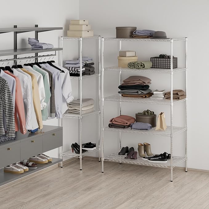 Regal Altair 24" Deep x 42" Wide x 74" Height Wire Shelving Kit | 5-Tier | NSF Commercial Storage Rack Unit