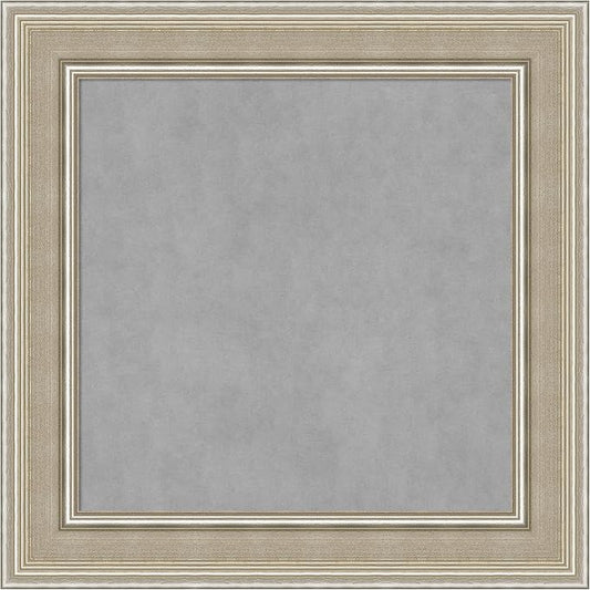 Amanti Art Silver Framed Magnetic Board 16x16 X-Small Vision Board for use with Magnets, 100% Metal Sheet to Display Items as Office Decor or for Home Organization in mudroom, Kitchen or Kids Room