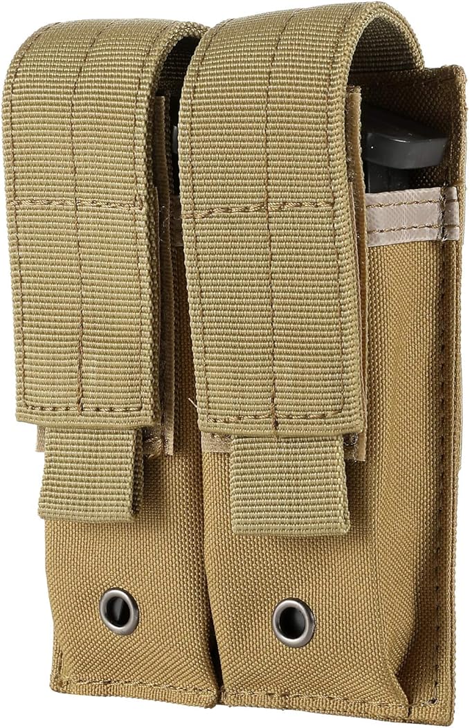 Tactical Single/Double Pistol Mag Pouch Outdoor Molle Open-Top Magazine Pouch for Glock M1911 92F