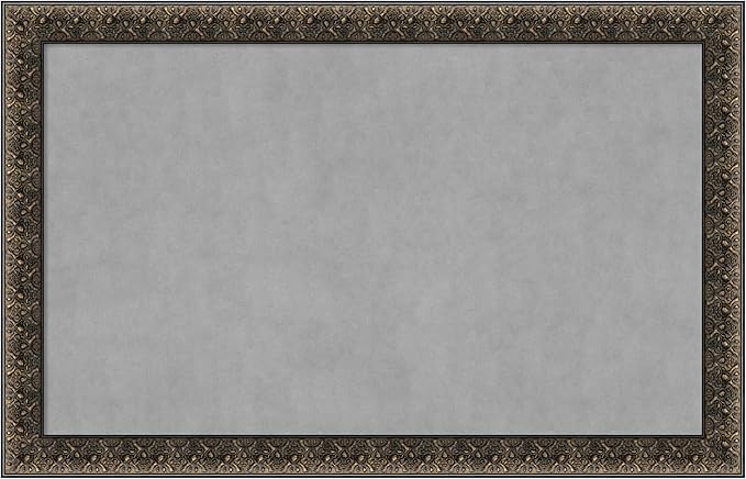 Amanti Art Black Framed Magnetic Board 29x45 Large Vision Board for use with Magnets, 100% Metal Sheet to Display Items as Office Decor or for Home Organization in mudroom, Kitchen or Kids Room