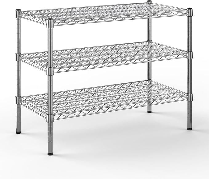 Regal Altair 18" Deep x 36" Wide x 27" Height Wire Shelving Kit | 3-Tier | NSF Commercial Storage Rack Unit