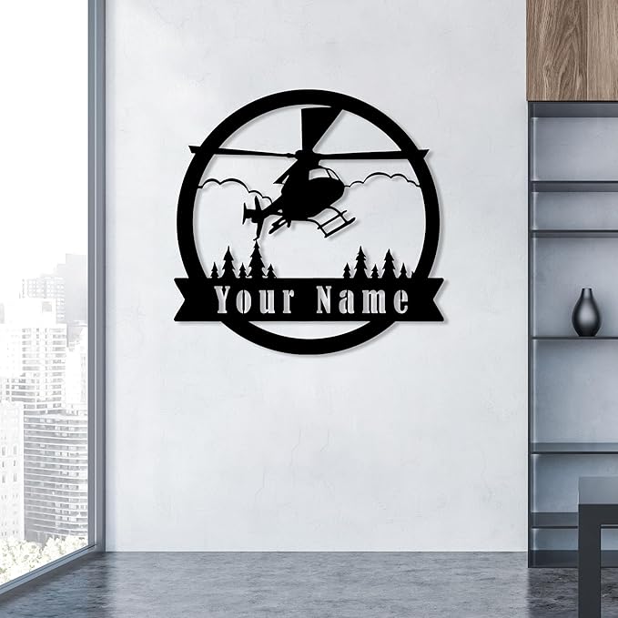 Personalized Metal Airplane Wall Art, Airplane Name Sign, Customized Pilot Name Sign, Airplane Hangar Sign Decor, Aviation Home Office Decor, Large Outdoor Decor, Pilot Gifts, Aircraft Lovers Gift