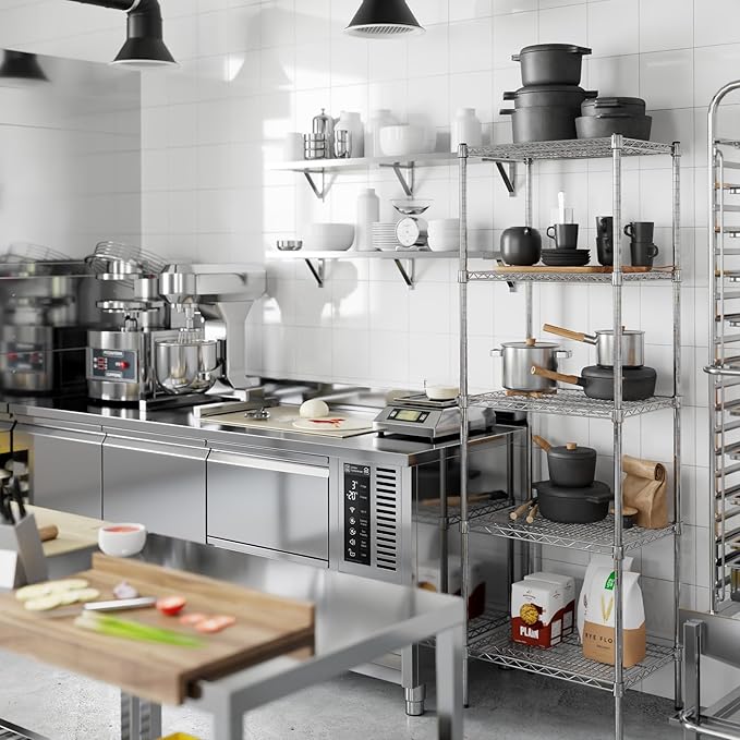 Regal Altair 18" Deep x 24" Wide x 74" Height Wire Shelving Kit | 5-Tier | NSF Commercial Storage Rack Unit