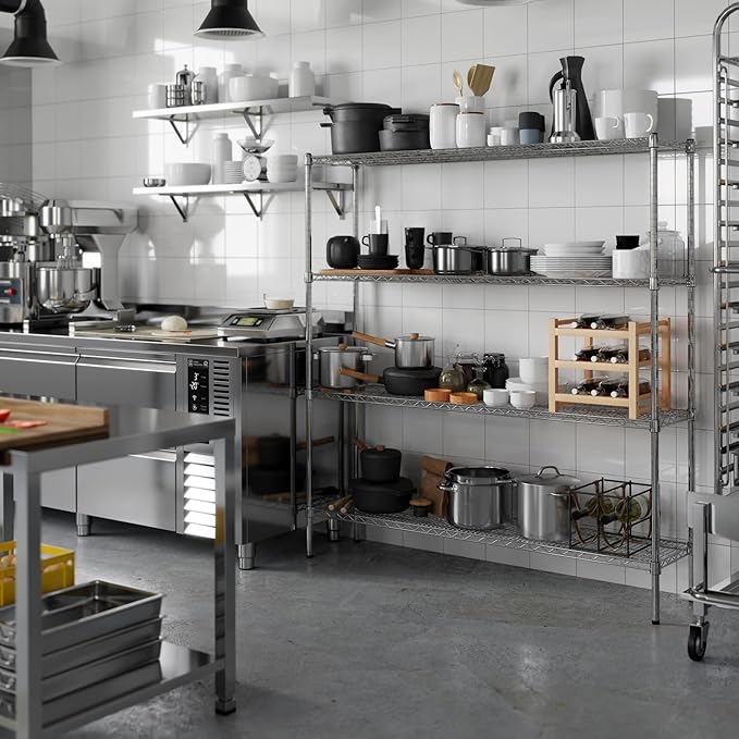 Regal Altair 14" Deep x 60" Wide x 64" Height Wire Shelving Kit | 4-Tier | NSF Commercial Storage Rack Unit