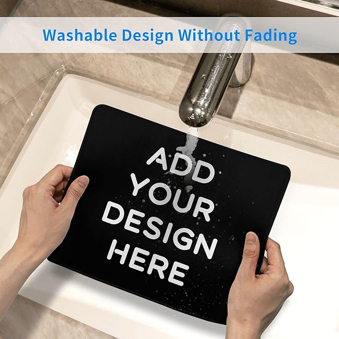 OHORTEB Custom Mouse Pad with Photo, Personalized Image Text Laptop Desk Mat, Customized Non-Slip Waterproof Desk Writing Pad for Office Home (Custom, 10in x 12in)