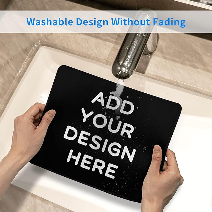 OHORTEB Custom Mouse Pad with Photo, Personalized Image Text Laptop Desk Mat, Customized Non-Slip Waterproof Desk Writing Pad for Office Home (Custom, 7.9in x 9.5in)