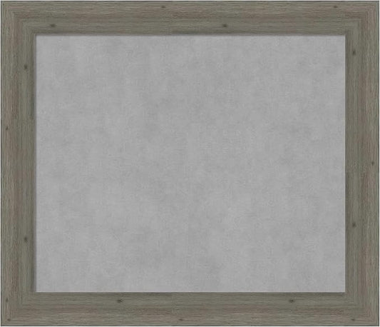 Amanti Art Grey Framed Magnetic Board 25x29 Medium Vision Board for use with Magnets, 100% Metal Sheet to Display Items as Office Decor or for Home Organization in mudroom, Kitchen or Kids Room