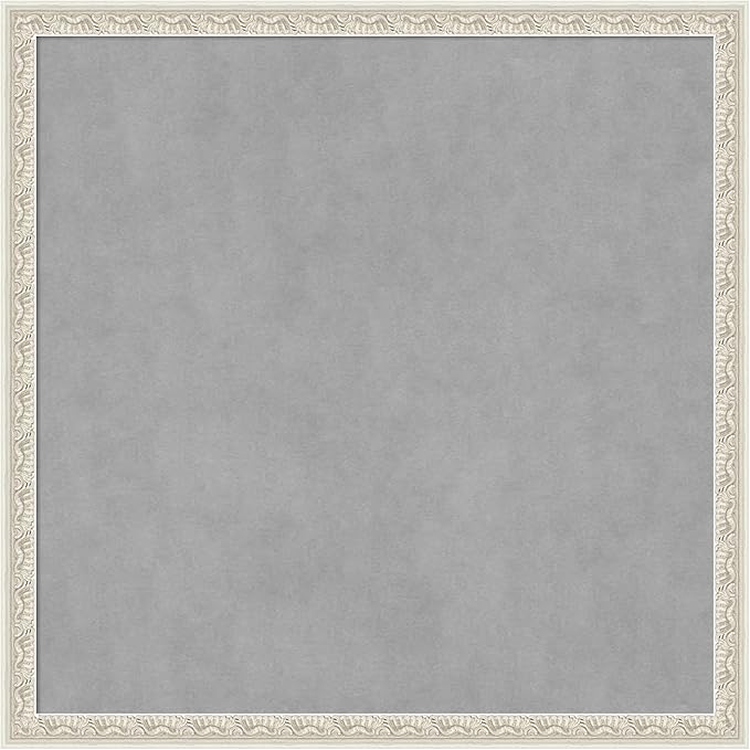 Amanti Art Silver Framed Magnetic Board 26x26 Medium Vision Board for use with Magnets, 100% Metal Sheet to Display Items as Office Decor or for Home Organization in mudroom, Kitchen or Kids Room