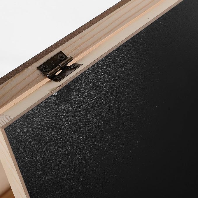 ADOCARN Double-Sided Standing Blackboard Small Chalkboard Message Board for Desk Home Office Commercial Use Reusable Desktop Display Sign