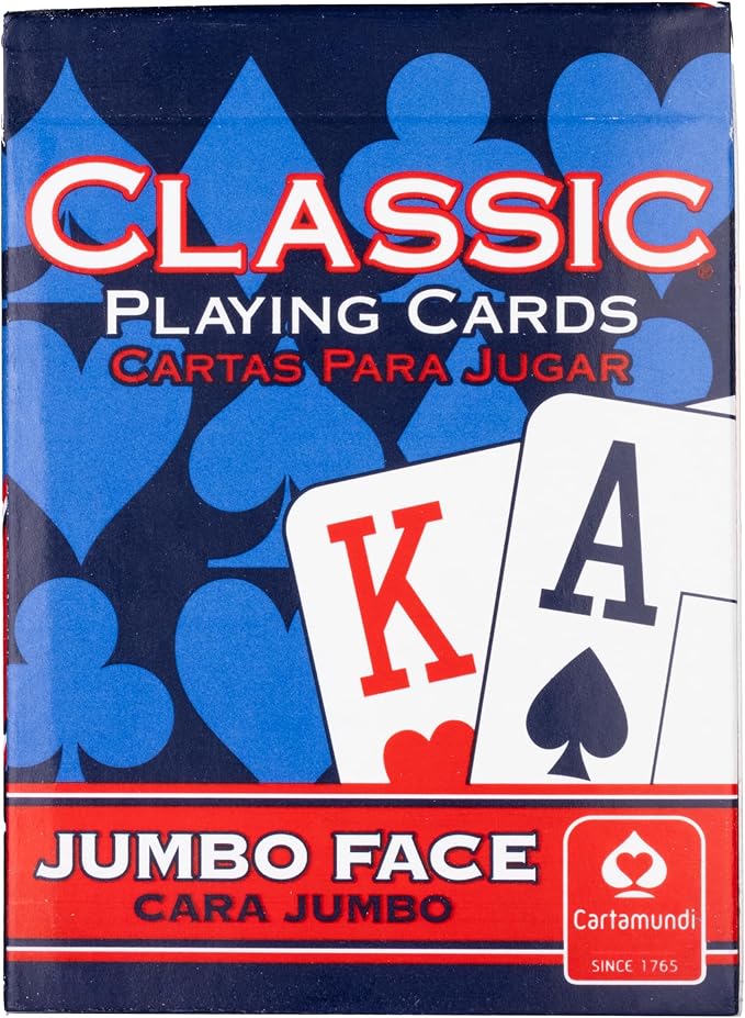 Classic Playing Cards 12 Pack, Jumbo Index, Red and Blue Casino Quality Bulk Playing Card Decks, Bulk Playing Cards for Poker, Black Jack, Euchre, Card Games, and Family Game Night