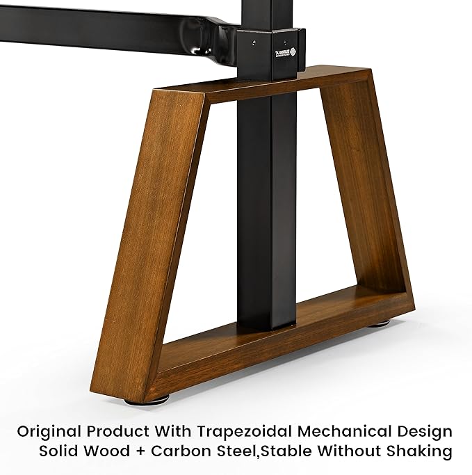 EUREKA ERGONOMIC Electric Standing Desk with Dual Drawers,Rock Slab-Black