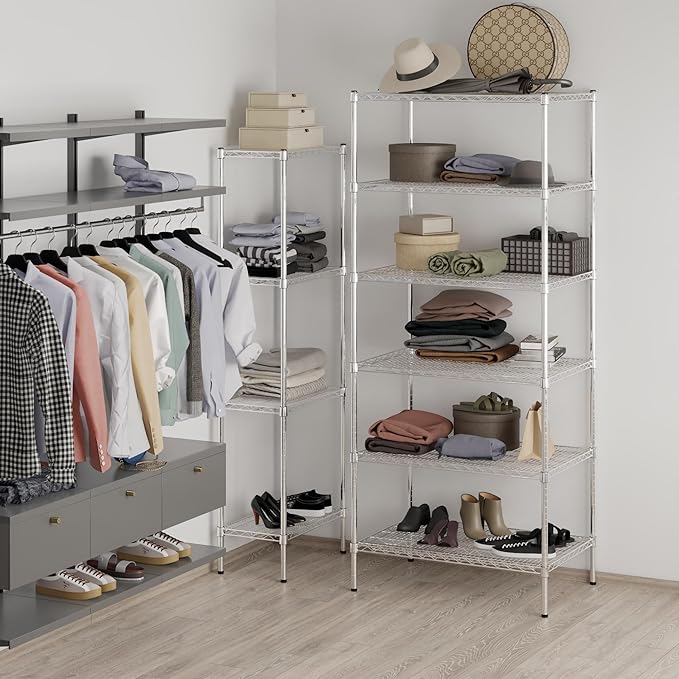 Regal Altair 24" Deep x 36" Wide x 86" Height Wire Shelving Kit | 6-Tier | NSF Commercial Storage Rack Unit