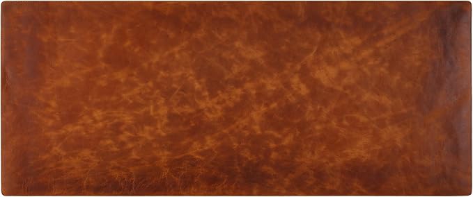 Node Leather Calfskin Leather Desk Pad – Executive Office Desk Mat with Non-Slip Bottom – Smooth Surface for Mouse & Keyboard – Wide Desk Protector 15 3/4" x 38" – Real Leather Desk Blotter