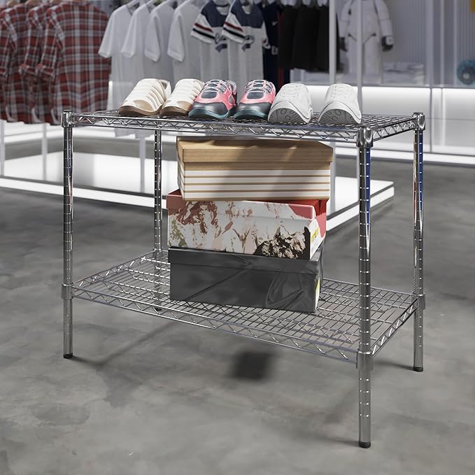 Regal Altair 18" Deep x 36" Wide x 27" Height Wire Shelving Kit | 2-Tier | NSF Commercial Storage Rack Unit