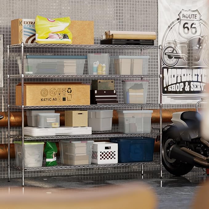 Regal Altair 21" Deep x 72" Wide x 64" Height Wire Shelving Kit | 5-Tier | NSF Commercial Storage Rack Unit