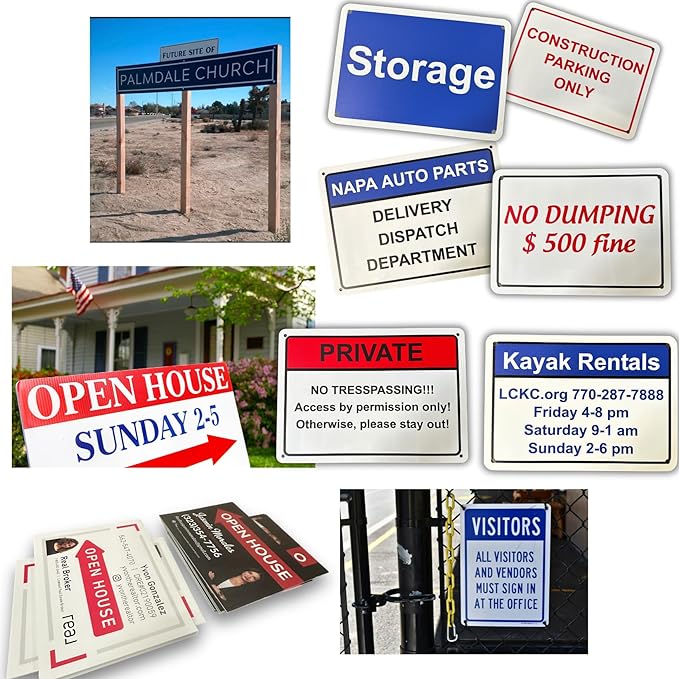 Custom Signs Outdoor Metal 24x18 for Home Office Business, Personalized, Door, Porch, Delivery, Man Cave, Shop, Garage, Street. For Outside. Our Metal Signs Are UV Printed Solid Aluminum