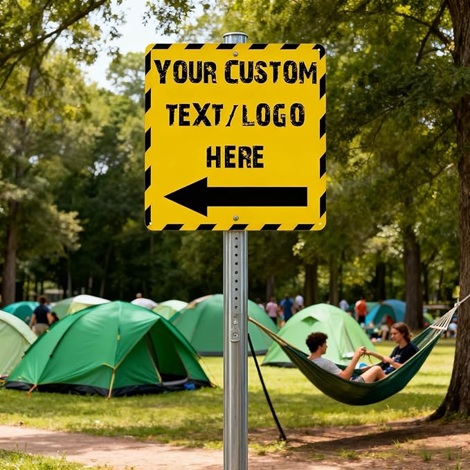 Custom Square Arrow Signs - 12 * 12 inches - Customizable size/color, for shopping mall and office directions