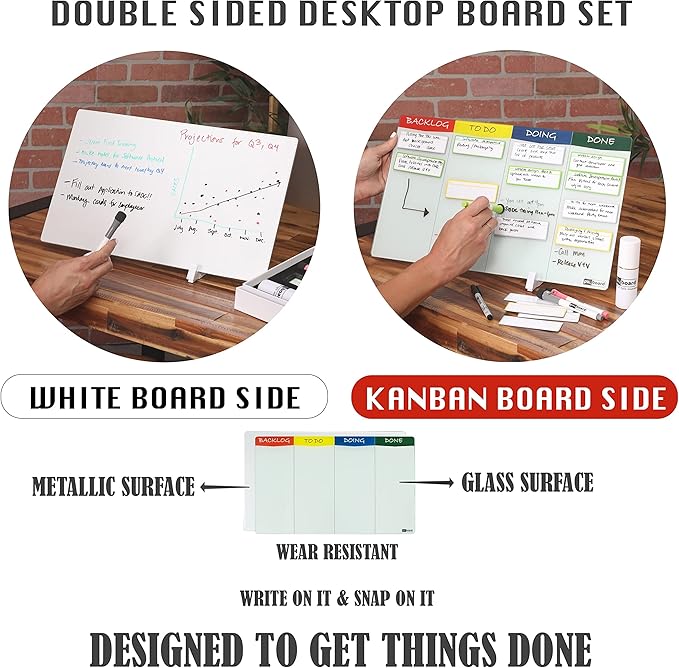 pmxboard Project Management Board Set, Combo Set XXL. Agile Project Management Mega Bundle Project Kit. Full Magnetic Kanban Board Set, Portfolio Management Board Set, Desktop Kanban Board Set, 3 in 1