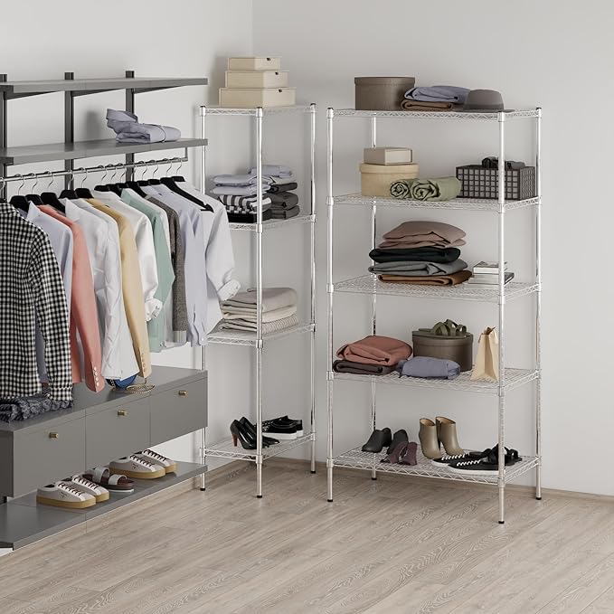 Regal Altair 21" Deep x 36" Wide x 74" Height Wire Shelving Kit | 5-Tier | NSF Commercial Storage Rack Unit