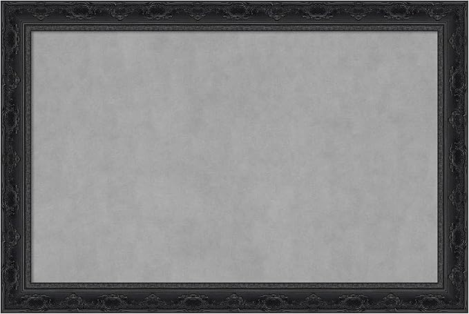 Amanti Art Black Framed Magnetic Board 24x36 Large Vision Board for use with Magnets, 100% Metal Sheet to Display Items as Office Decor or for Home Organization in mudroom, Kitchen or Kids Room