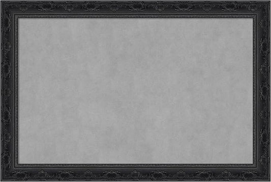 Amanti Art Black Framed Magnetic Board 24x36 Large Vision Board for use with Magnets, 100% Metal Sheet to Display Items as Office Decor or for Home Organization in mudroom, Kitchen or Kids Room