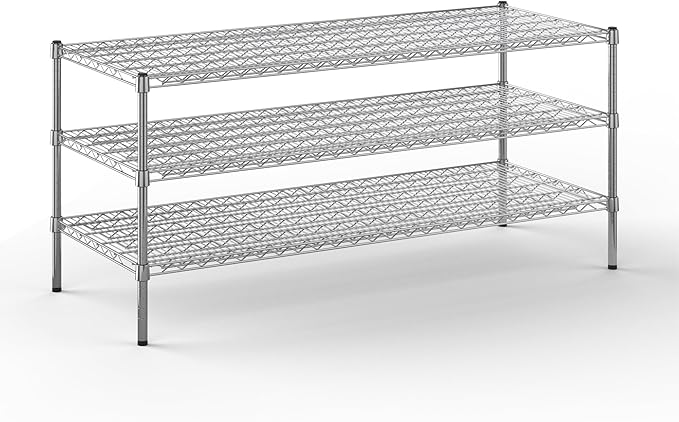 Regal Altair 24" Deep x 60" Wide x 27" Height Wire Shelving Kit | 3-Tier | NSF Commercial Storage Rack Unit