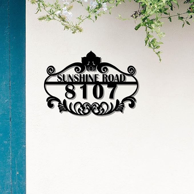Personalized Vintage Styling Metal House Numbers for Outside - Custom Metal Address Sign - Address Numbers for House - Address Plaque - Housewarming Gift New Home
