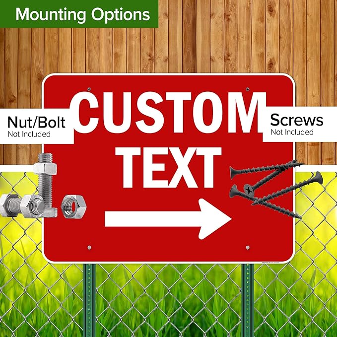 Custom Arrow,Custom Directional Sign, Right Arrow, 36x48 Inches, Rust Free DiBound, Fade Resistant, Made in USA by My Sign Center