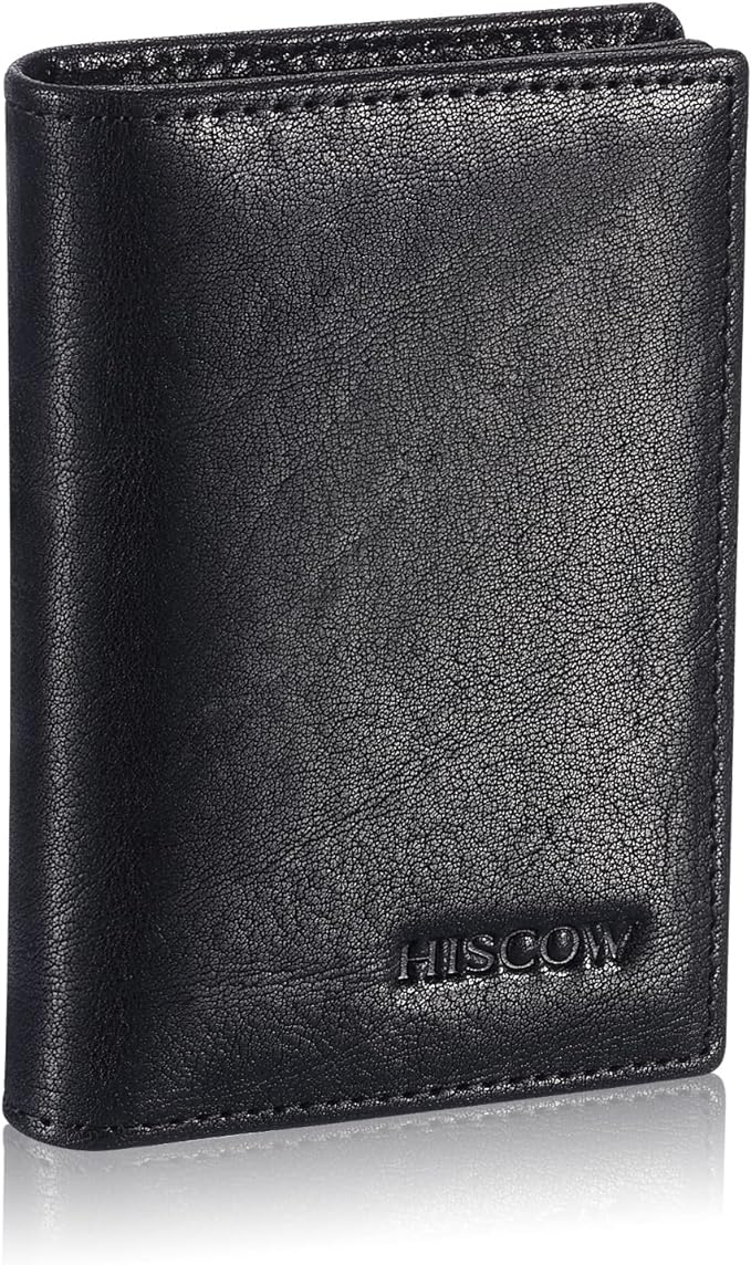 Leather Business Card Case Holder for Men & Women, Italian Calfskin