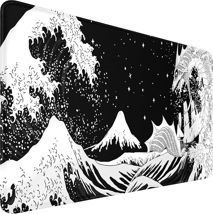 Gaming Mouse Pad, 31.5x15.7 inch Large Extended Computer Keyboard Mouse Mat, Water Resist Non-Slip Mousepad Rubber Base Long XXL Desk Mouse Pad for Gaming, Office & Home, Dragon
