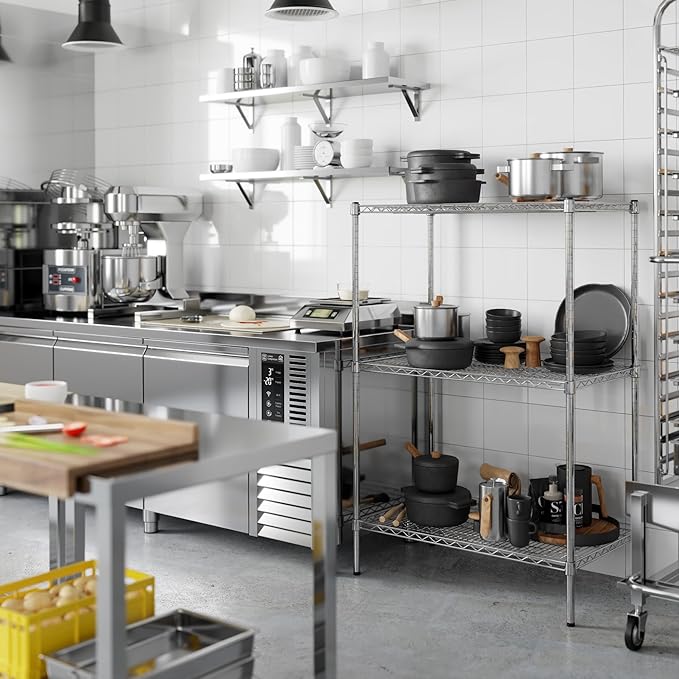 Regal Altair 21" Deep x 36" Wide x 54" Height Wire Shelving Kit | 3-Tier | NSF Commercial Storage Rack Unit