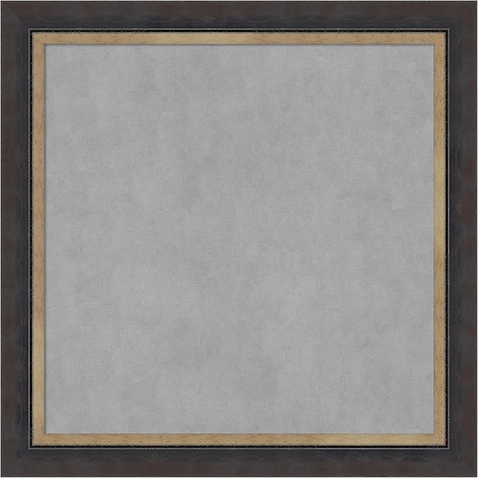 Amanti Art Black Framed Magnetic Board 29x29 Medium Vision Board for use with Magnets, 100% Metal Sheet to Display Items as Office Decor or for Home Organization in mudroom, Kitchen or Kids Room