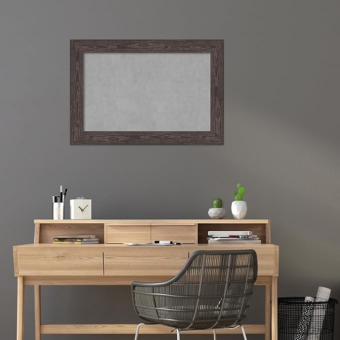 Amanti Art Black Framed Magnetic Board 26x38 Large Vision Board for use with Magnets, 100% Metal Sheet to Display Items as Office Decor or for Home Organization in mudroom, Kitchen or Kids Room
