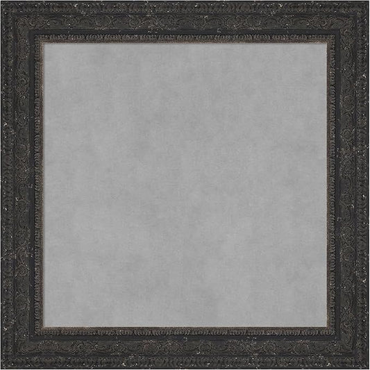 Amanti Art Black Framed Magnetic Board 25x25 Medium Vision Board for use with Magnets, 100% Metal Sheet to Display Items as Office Decor or for Home Organization in mudroom, Kitchen or Kids Room