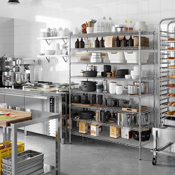 Regal Altair 21" Deep x 54" Wide x 74" Height Wire Shelving Kit | 8-Tier | NSF Commercial Storage Rack Unit