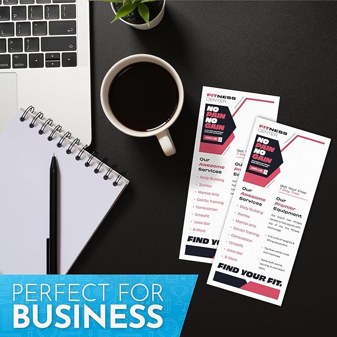 Home Advantage 4x9 Index Rack Business Marketing Note Cards Blank White