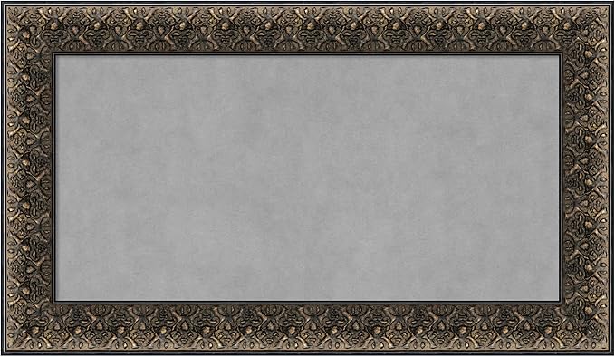 Amanti Art Black Framed Magnetic Board 17x29 Small Vision Board for use with Magnets, 100% Metal Sheet to Display Items as Office Decor or for Home Organization in mudroom, Kitchen or Kids Room