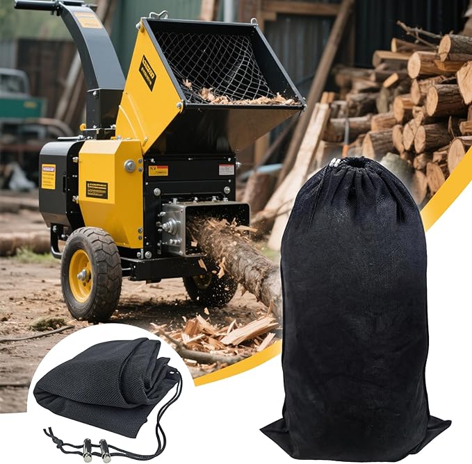 SEASLIMIT Wood Chipper Bag Collection for Craftsman Electric Shredder Mulcher, 2-PackUniversal 24x48 Leaf Mulcher Collection Bag Fits Most Brand