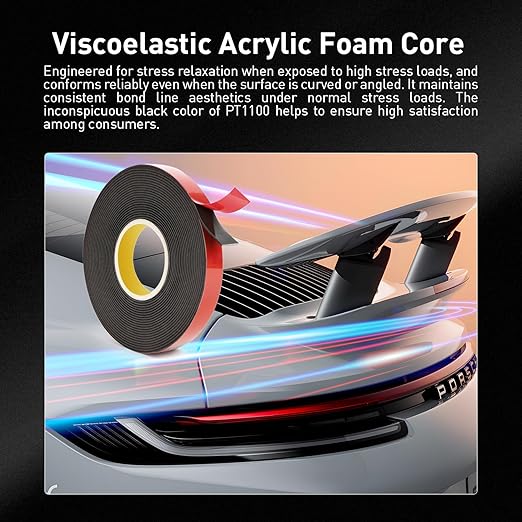 Automotive Acrylic Plus Attachment Tape 0.79" x 18Ft Made of 3M Double Sided Tape PT1100 Heavy Duty for Moldings Claddings Panels Pads and Other Car Automotive Applications