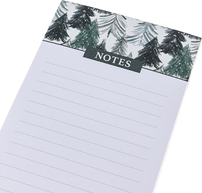 Graphique Forest Holiday Magnetic Notepad, 100 Tear-Away Sheets for Grocery, Shopping & To-Do Lists, Christmas Writing Pad for Fridge, Kitchen, Office, Fun Gift