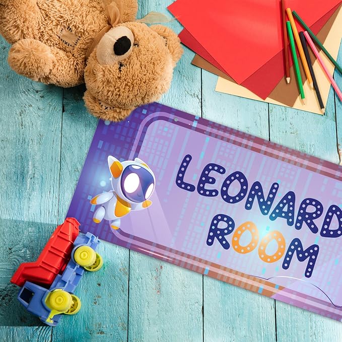 Custom Boy/Girl Name Sign Personalized Children Decor Sign For Kids Room, Christmas Gift And Wall Sign 5x13 Inches, ACM, Made in USA