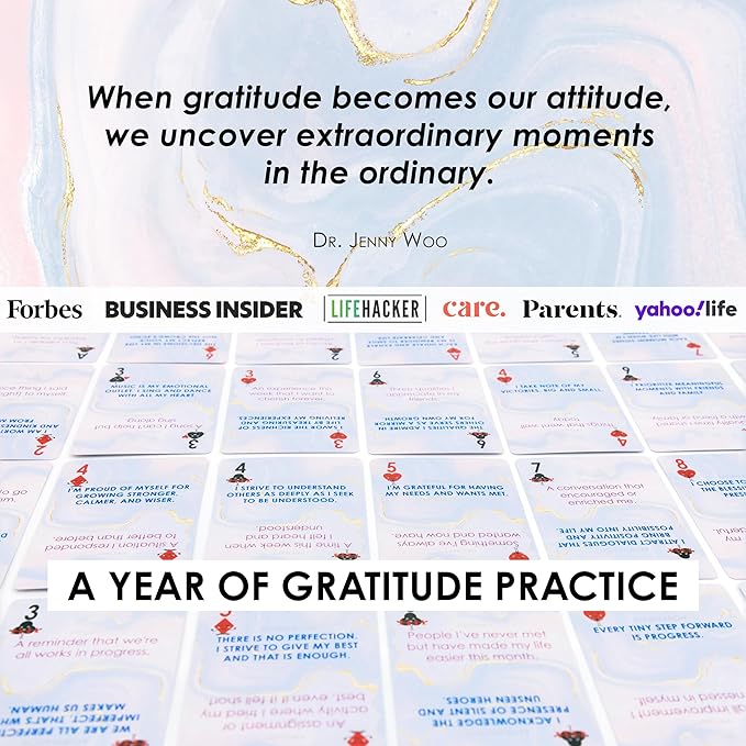 Mind Brain Emotion 52 Essential Gratitude Attitude: Journal & Conversation Cards to Boost Mood & Mindset - Empowering Prompts, Self-Help Affirmations, and Insightful Quotes - For Kids & Adults