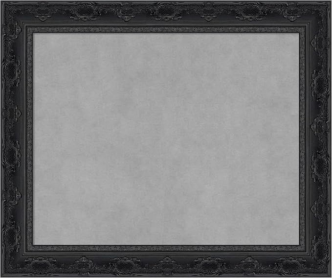 Amanti Art Black Framed Magnetic Board 20x24 Small Vision Board for use with Magnets, 100% Metal Sheet to Display Items as Office Decor or for Home Organization in mudroom, Kitchen or Kids Room