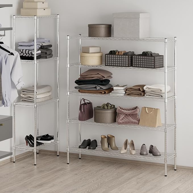 Regal Altair 14" Deep x 54" Wide x 64" Height Wire Shelving Kit | 5-Tier | NSF Commercial Storage Rack Unit