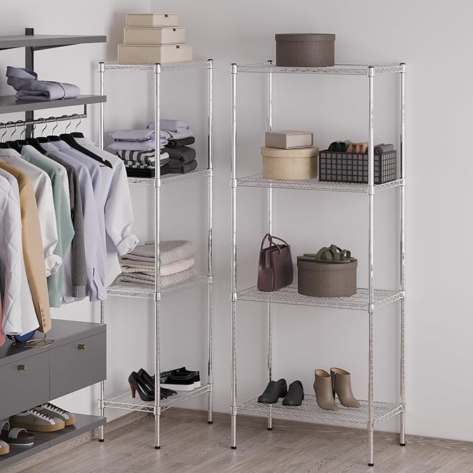 Regal Altair 18" Deep x 30" Wide x 74" Height Wire Shelving Kit | 4-Tier | NSF Commercial Storage Rack Unit