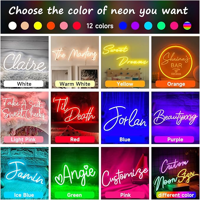 Custom Neon Name Sign Personalized with Football Baseball Soccer Basketball Pattern-Gift Sports Led Neon Lights for Wall Decor Man Cave Boys Girls Kids