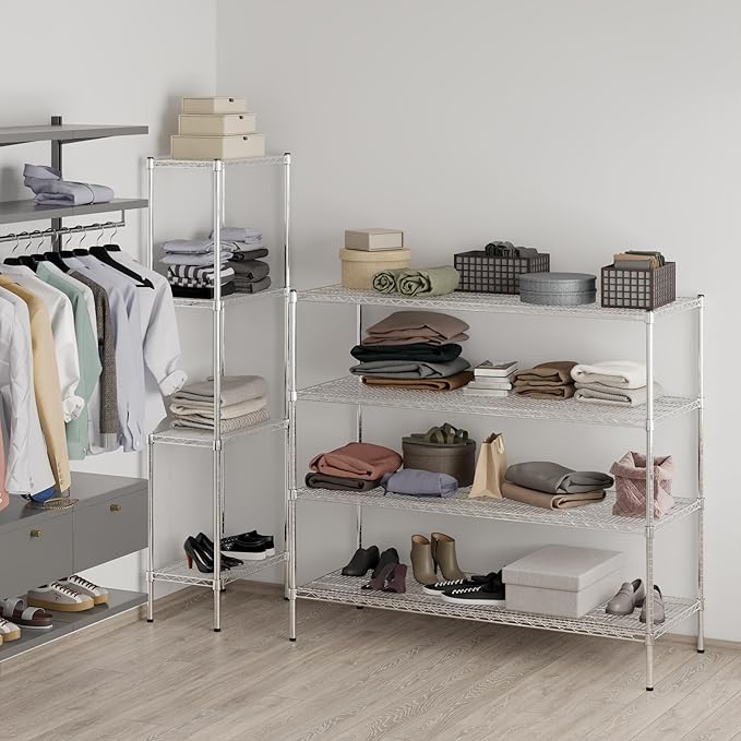 Regal Altair 24" Deep x 60" Wide x 54" Height Wire Shelving Kit | 4-Tier | NSF Commercial Storage Rack Unit