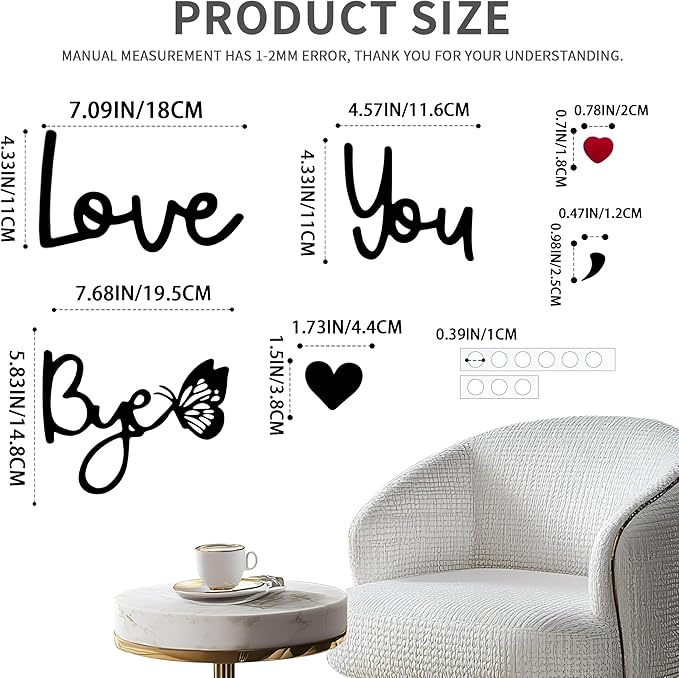 Love You Bye Wood Sign with Butterfly Home Decor Boho Decor Wall Decor Express Love and Warm for Your Family Lovers Wall Art Gift Hallway Entryway Above Door Topper Thanksgiving Decorations for Home