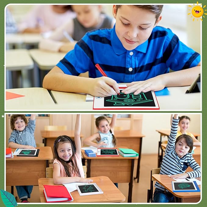 Zhehao 24 Pack LCD Mini Writing Tablet for Kids 4.5 Inch Doodle Board Bulk Erasable Reusable Electronic Drawing Pad Birthday Party Favors Goodie Bag Classroom Gifts(White)